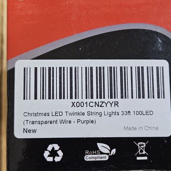 FULLBELL - PURPLE - TRANSPARENT WIRE - 100 LED LIGHTS - 33FT - MULTI-FUNCTION -A - Picture 2 of 5